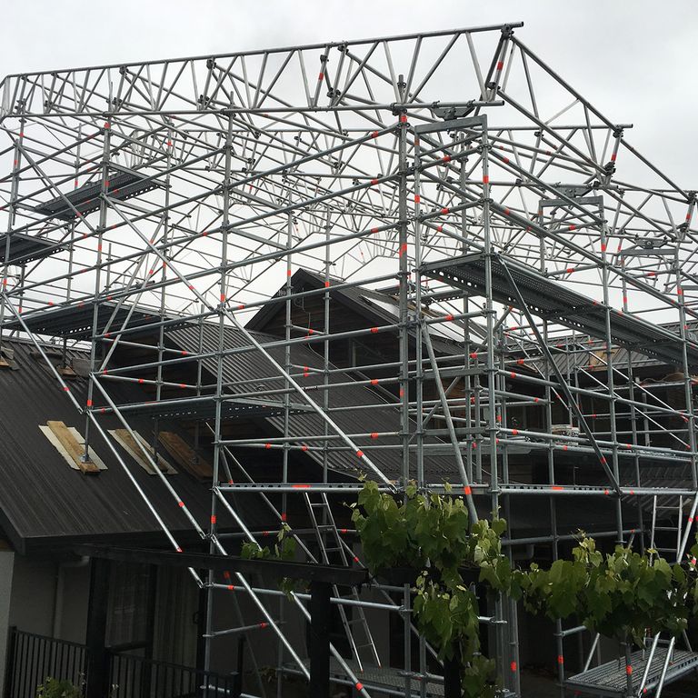 temporary roof scaffolding