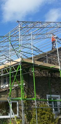 Scaffolders in alderley edge