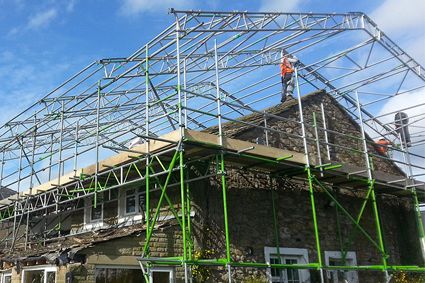 temporary roof scaffolding